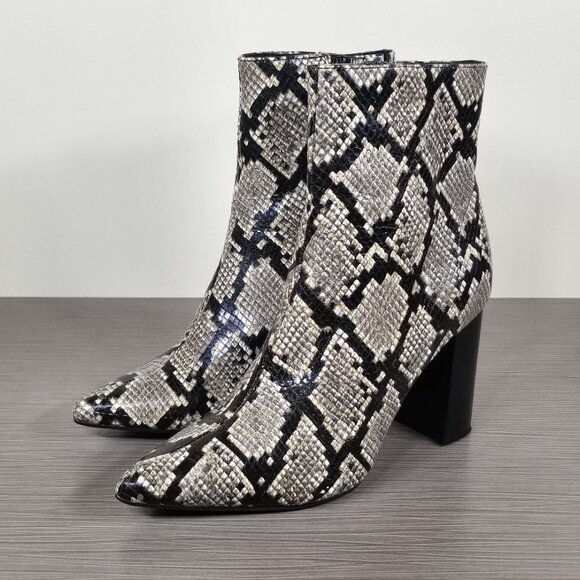 Jeffrey Campbell Raven Bootie, Python Print Leather, Womens Size 6 M - Picture 3 of 12